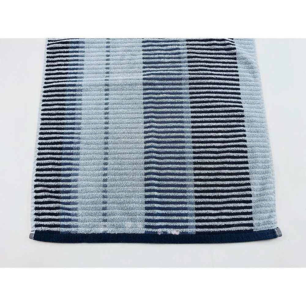 TOMMY HILFIGER Blue Striped Hand Towel Rare Sky Baby Navy Blue Cotton Pakistan